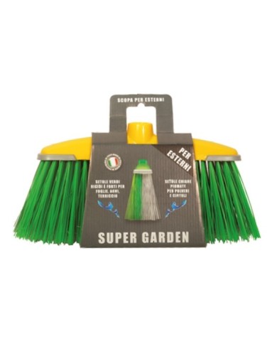 Scopa Super Garden Esterni con paracolpi senza manico