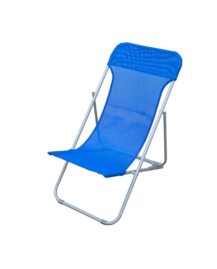 Sdraio pieghevole Beach - 70 x 72 x 45 cm - acciaio verniciato/texilene - blu - Garden Friend