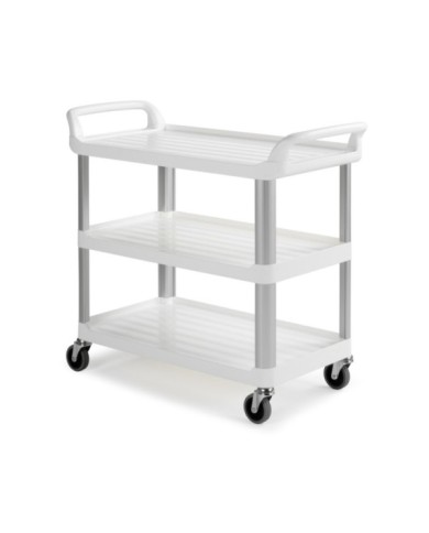 Shelf 3700 Carrello a 3 ripiani in polipropilene con montanti in alluminio