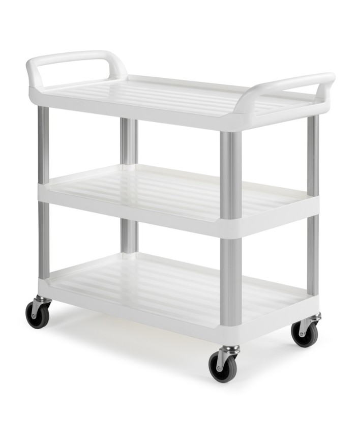 Shelf 3700 Carrello a 3 ripiani in polipropilene con montanti in alluminio