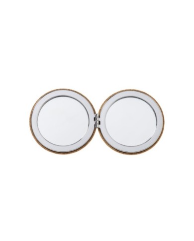 Specchietto doppio in sughero, a due ingrandimenti