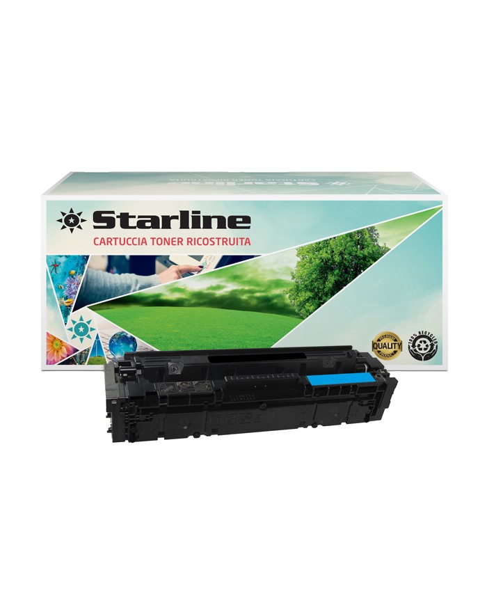 Starline - Toner Ricostruito per HP 203A - Ciano - CF541A - 1.300 pag