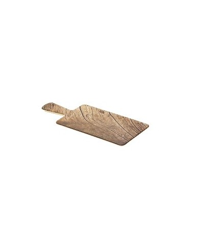 Tagliere rettangolare in melamina effetto legno 42x18x1,5cm + manico 10cm