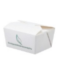 Take away box in carta + PLA 11,2x9x6,5cm 800ml 25pz