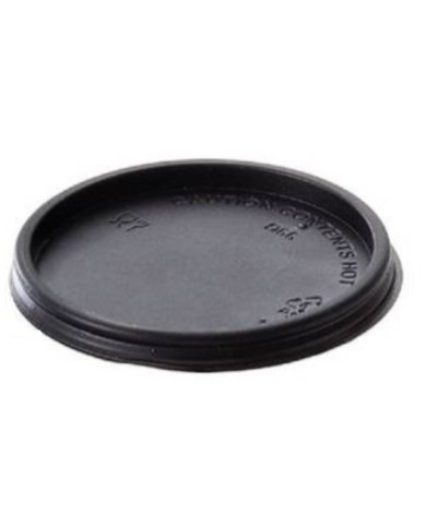 Tappo per bicchiere nero in polistirene PS Ø5,5cm 1000pz (DP-10729)