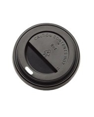 Tappo per bicchiere nero in polistirene PS Ø9,3cm 1000pz (DP-10732)