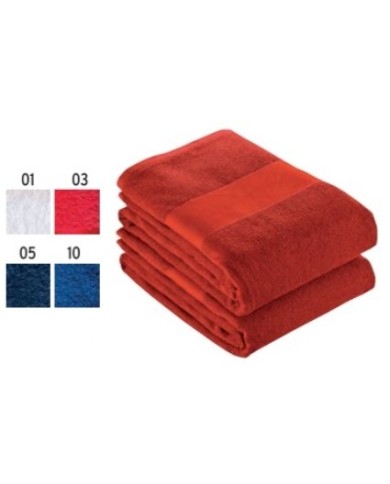 Telo in spugna di cotone 100 % ( 350 gr m2) con banda OPACA stampabile (40x60cm)