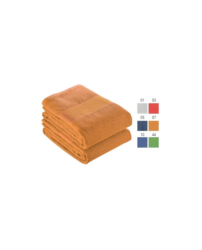 Telo spugna in cotone con banda 8 cm (80x150cm)