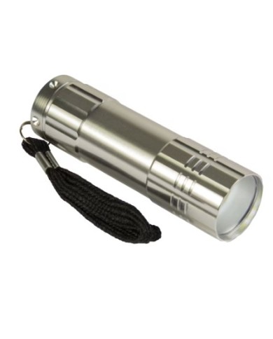 Torcia tascabile a LED COB (Chip On Board) in allumino con cordino (batterie NON incluse)