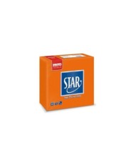Tovagliolo 38X38 Star microcollato arancio 2V 40pzx30