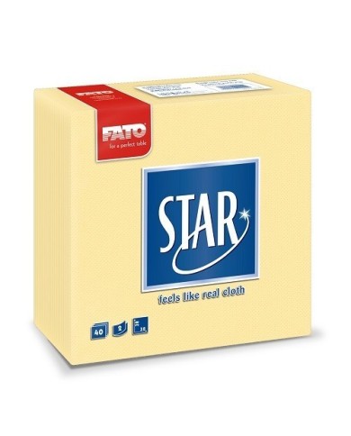 Tovagliolo 38X38 Star microcollato champagne 2V 40pzx30