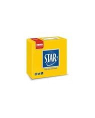Tovagliolo 38X38 Star microcollato giallo 2V 40pzx30