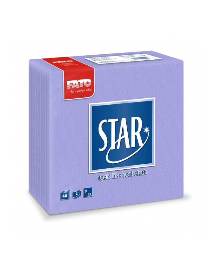 Tovagliolo 38X38 Star microcollato lilla 2V 40pzx30