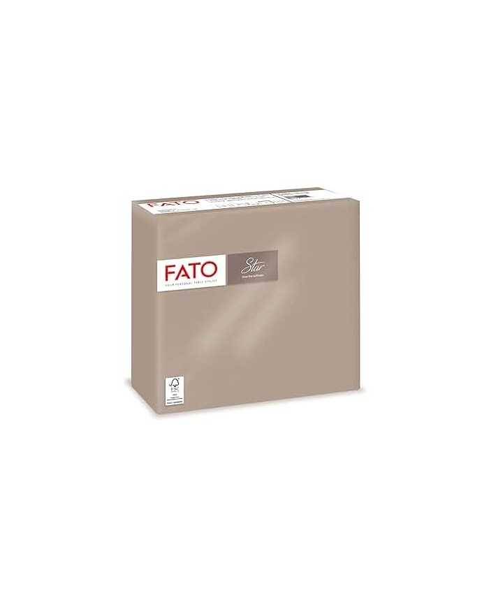 Tovagliolo 38X38 Star microcollato Tortora 2V 40pzx30