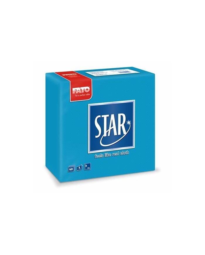 Tovagliolo 38X38 Star microcollato Turchese 2V 40pzx30