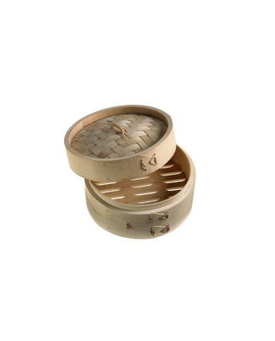 Vaporiera in bamboo completa di base e coperchio Ø13cm naturale