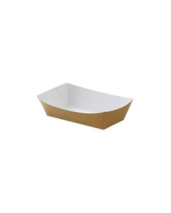 Vaschetta per fritti avana interno bianco 400ml 14,5x11,5x4,5cm 100pz