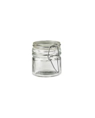 Vasetto in vetro con chiusura ermetica Ø6x7cm 100ml 12pz