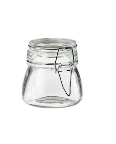 Vasetto in vetro con chiusura ermetica Ø7,5x8cm 150ml 12pz