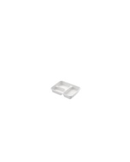 Vassoio Box take away 3 scomparti compostabile in polpa di cellulosa 22,5x17,5x4cm 25pz