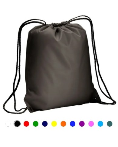 Zainetto in poliestere 210 t con chiusura a strozzo e angoli rinforzati