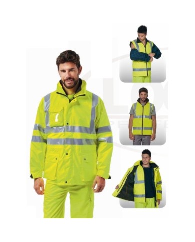 Giaccone traspirante alta visibilità (S-4XL)