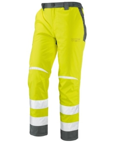 Pantaloni imbottiti Latina alta visibilità in 100% poliestere Oxford/PU