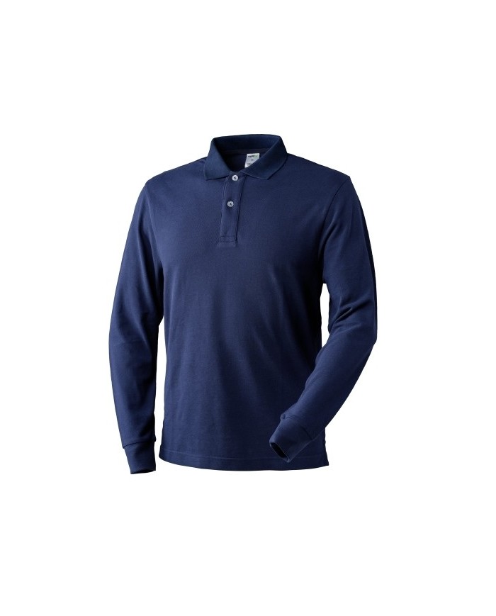 Polo Snappy 100% cotone blu (Tg.S-3XL)
