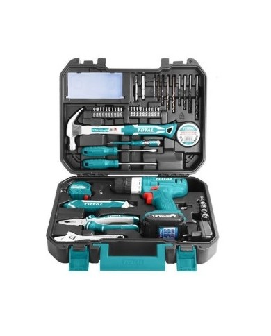 Valigetta con trapano avvitatore 127 accessori Total