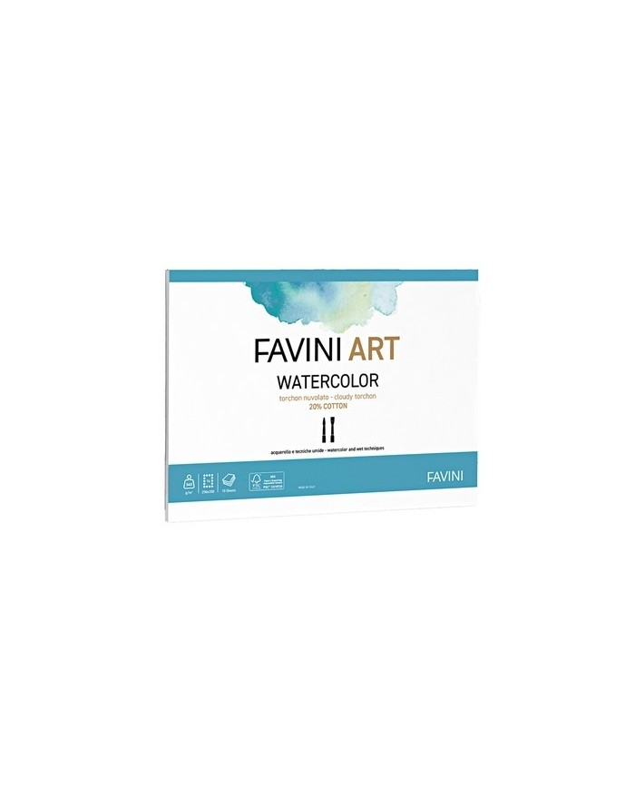 Blocco Acquerello 35x50cm 340gr 10 fogli Favini (Min/Mul.5pz)