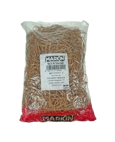 Elastici diametro 10 cm 1 kg caucciù avana Markin