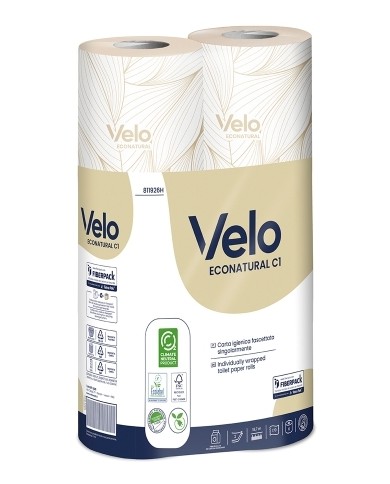 Carta igienica a rotolo monofascettato Natural C1 6rotolix12