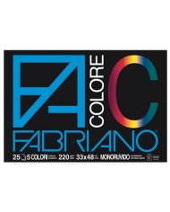 Album da disegno Fabriano FACOLORE 33x48 cm 220 g/m² 25 ff - 5 colori (Min.Mul./5)