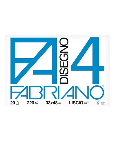 Album F4 33x48cm 220gr 20 fogli liscio Fabriano