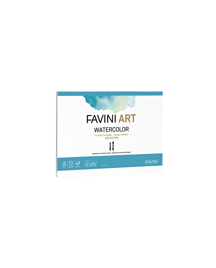 Blocco Acquerello 35x50cm 340gr 10 fogli Favini (Min/Mul.5pz)