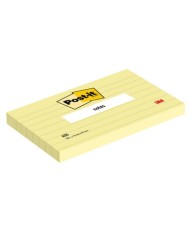 Blocco foglietti 635 a righe 76x127mm giallo Canary 100 fogli Post it (Min.Mul./12)