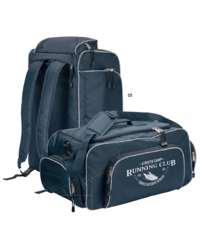 Borsone/zaino in poliestere 1680d con tracolla regolabile, 2 scomparti e tasca porta scarpe