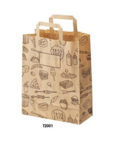 Buste in carta per asporto 26+14x32cm 50pz