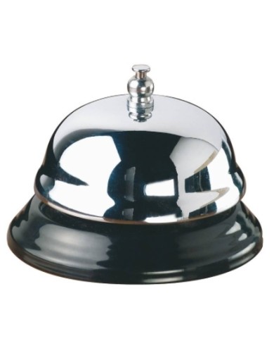 Campanello da banco in metallo cromato e PVC Ø10 cm