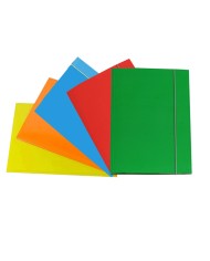 Cartellina con elastico cartone plastificato 3 lembi 25x34cm colori assortiti Cartotecnica del Garda (Min.Mul./10)