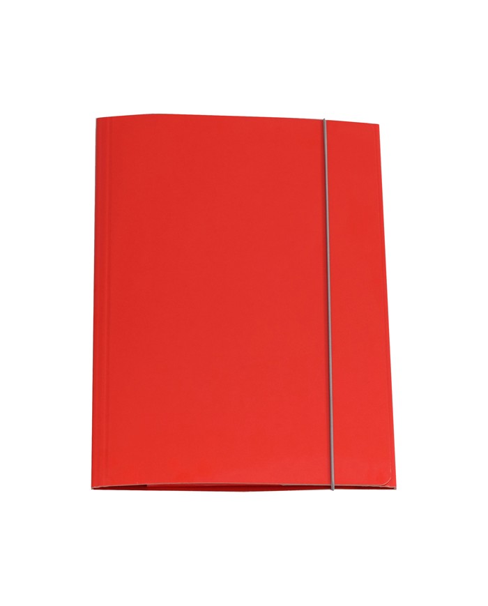 Cartellina con elastico cartone plastificato 3 lembi 25x34cm rosso Cartotecnica del Garda (Min.Mul./10)