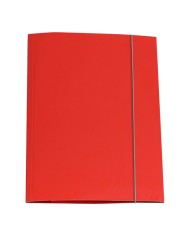 Cartellina con elastico cartone plastificato 3 lembi 25x34cm rosso Cartotecnica del Garda (Min.Mul./10)