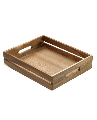 Cassetta rettangolare in legno di acacia 32,5x26,5x7cm