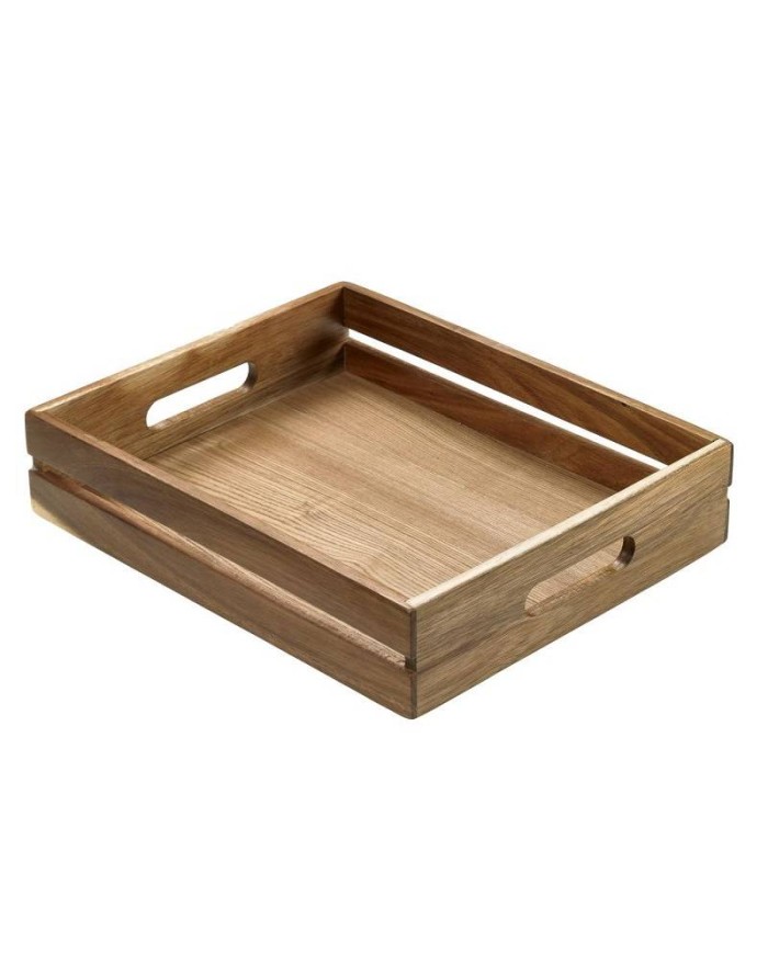 Cassetta rettangolare in legno di acacia 32,5x26,5x7cm