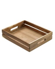 Cassetta rettangolare in legno di acacia 32,5x26,5x7cm