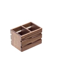 Cassettina in acacia aperta 2 scomparti 16x11x11cm (portacondimenti)