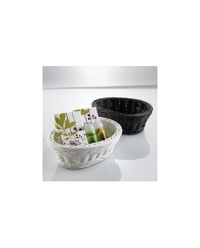 Cestino Vanity ovale in polipropilene bianco 16x13x6cm