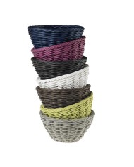 Cestino Vanity rotondo in polipropilene marrone Ø18x9cm