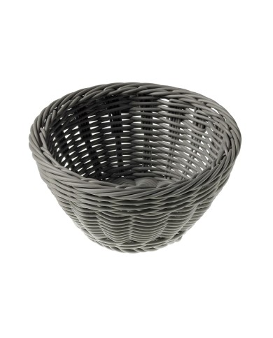 Cestino Vanity rotondo in polipropilene tortora Ø18x9cm