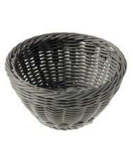 Cestino Vanity rotondo in polipropilene tortora Ø18x9cm